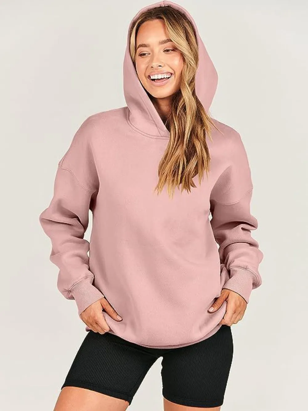 Dropped Shoulder Long Sleeve Hoodie, image 11
