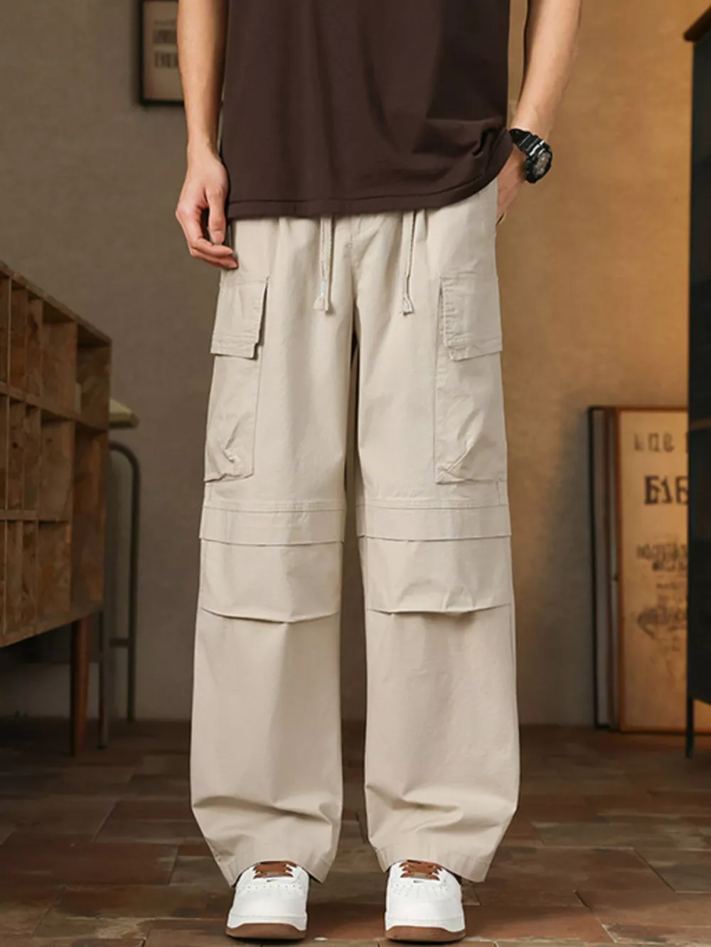 Men's Plus Size Relaxed Fit Cargo Pants, image 8