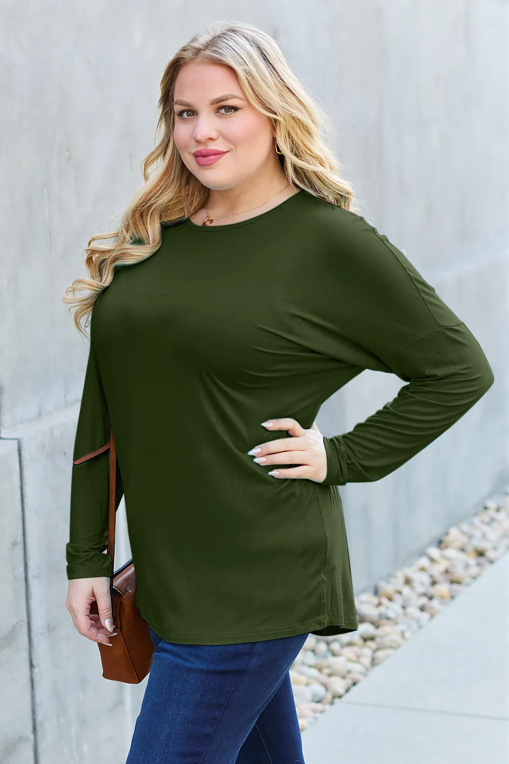Full Size Round Neck Dropped Shoulder T-Shirt, image 27