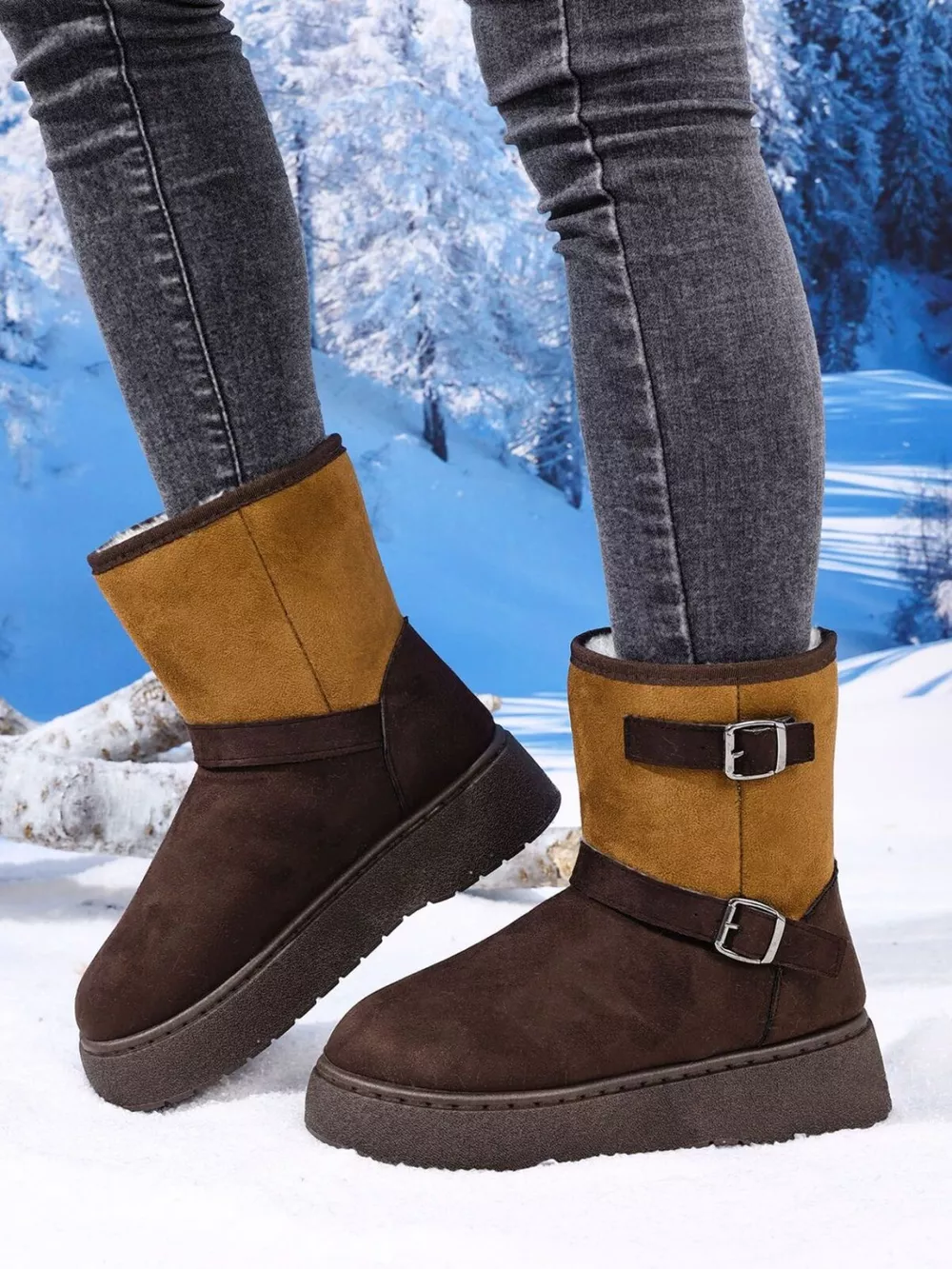 Round Toe Platform Boots, image 7