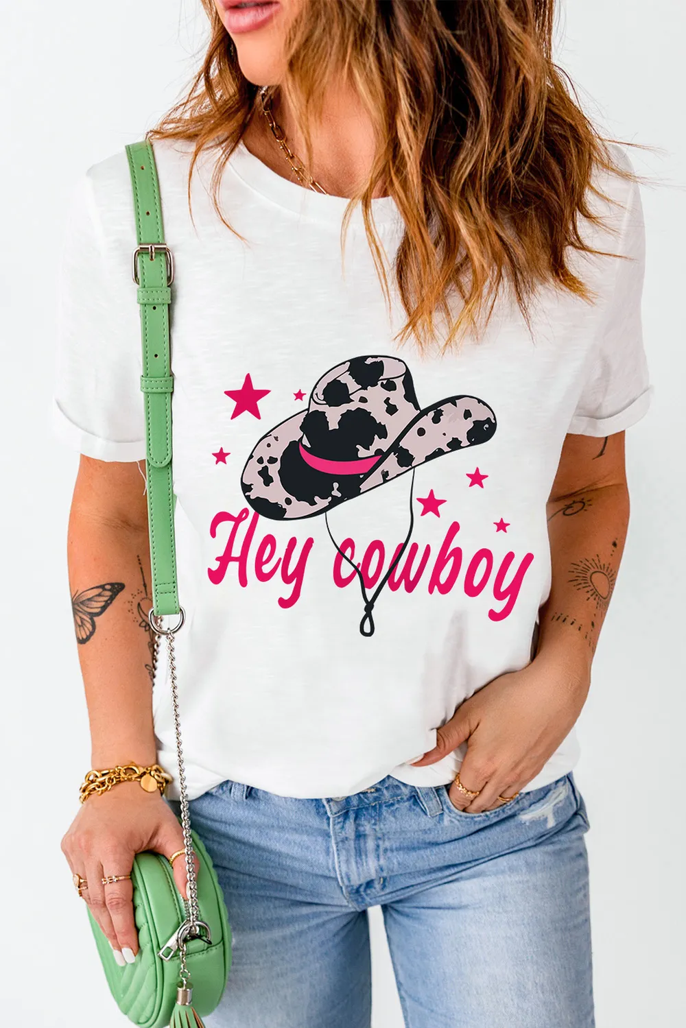 Graphic Round Neck Short Sleeve T-Shirt, image 5