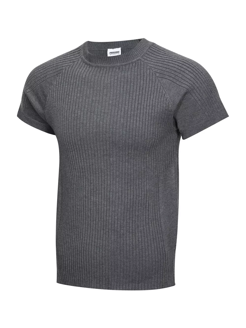 Men's Ribbed Knit Short-Sleeve T-Shirt, image 2