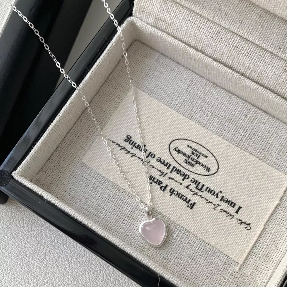 925 Sterling Silver Heart Pendant Necklace, image 2