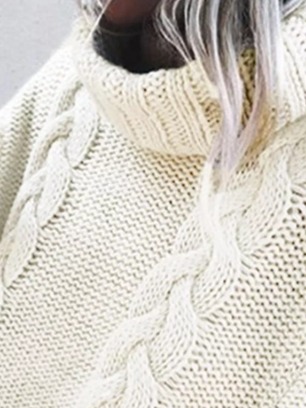 Cable-Knit Turtleneck Sweater, image 4
