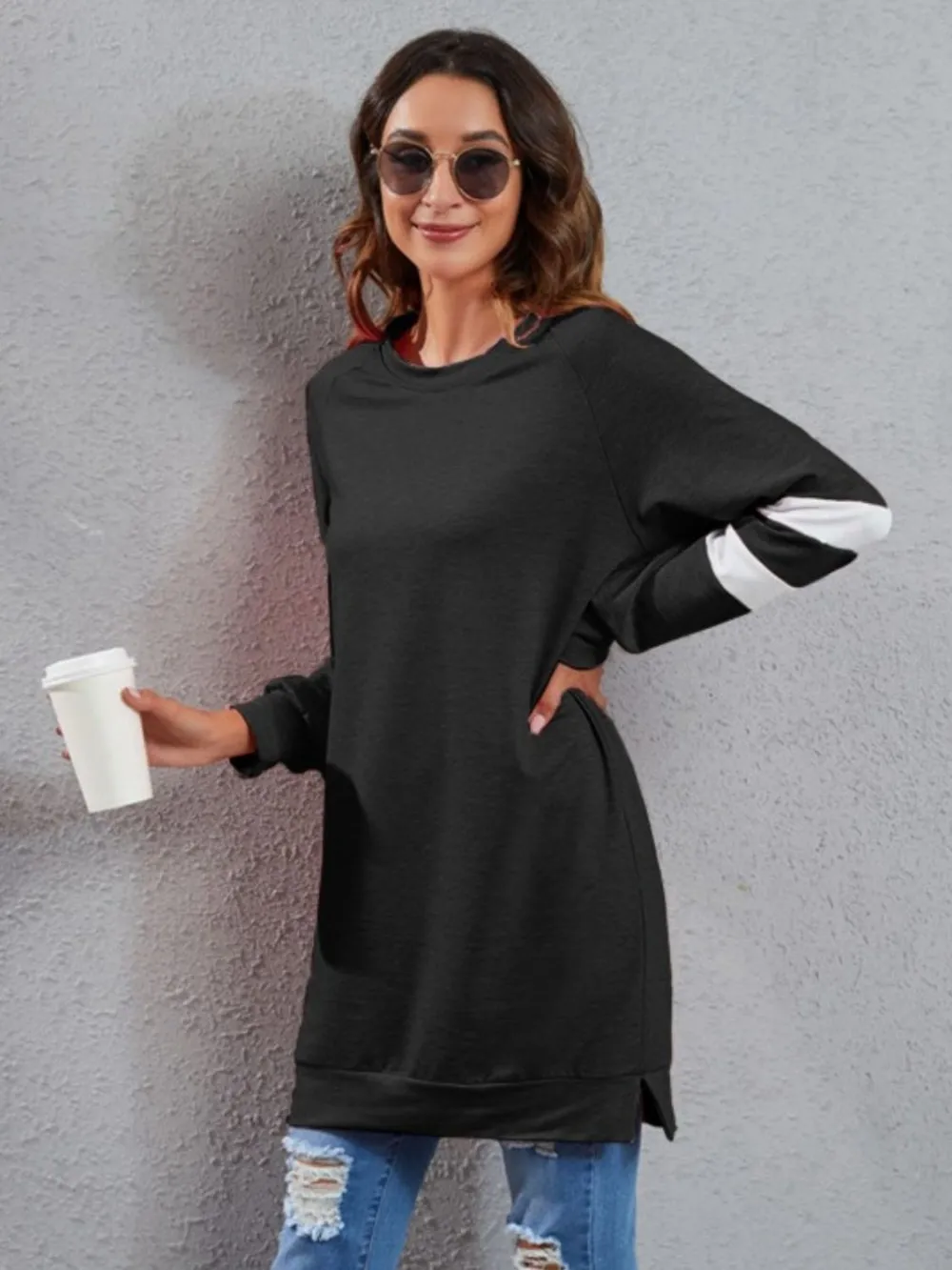 Full Size Striped Round Neck Long Sleeve T-Shirt, image 10