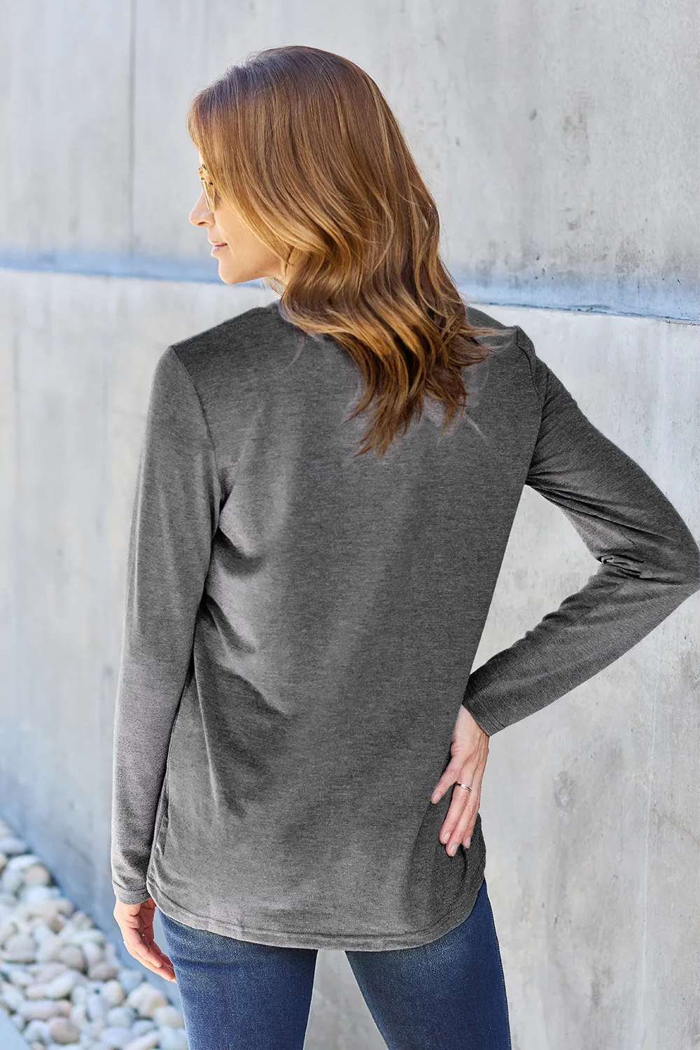 Full Size Round Neck Long Sleeve Top, image 22