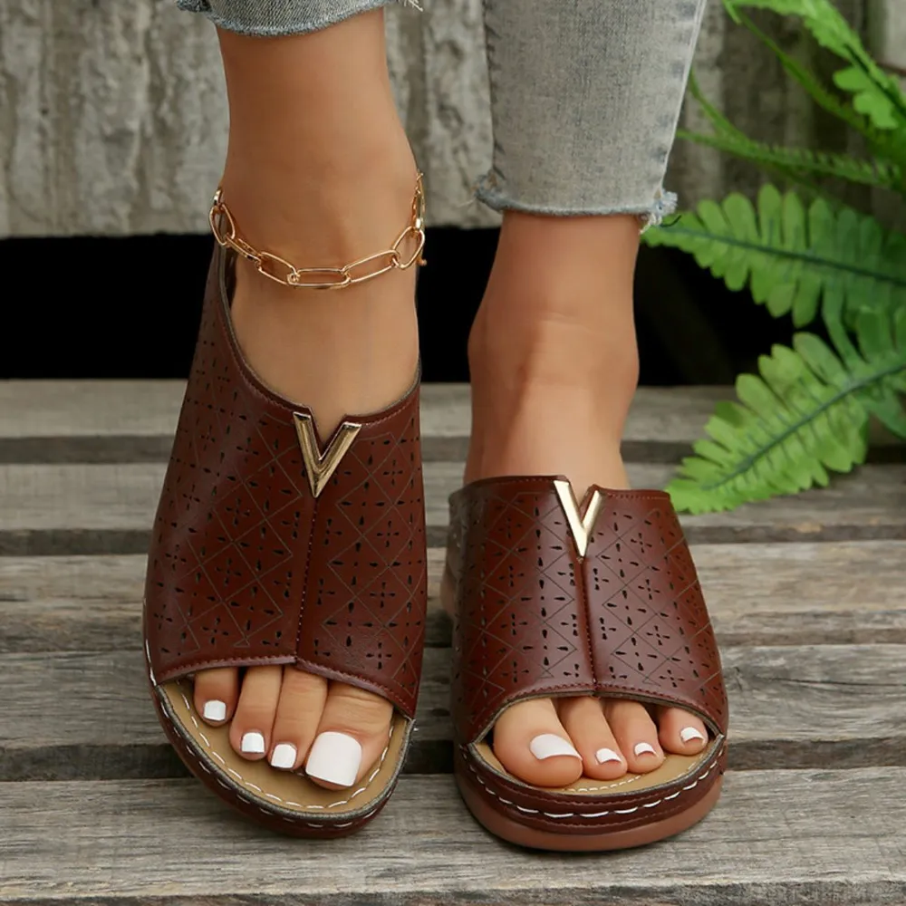 Open Toe Flats Sandals, image 4
