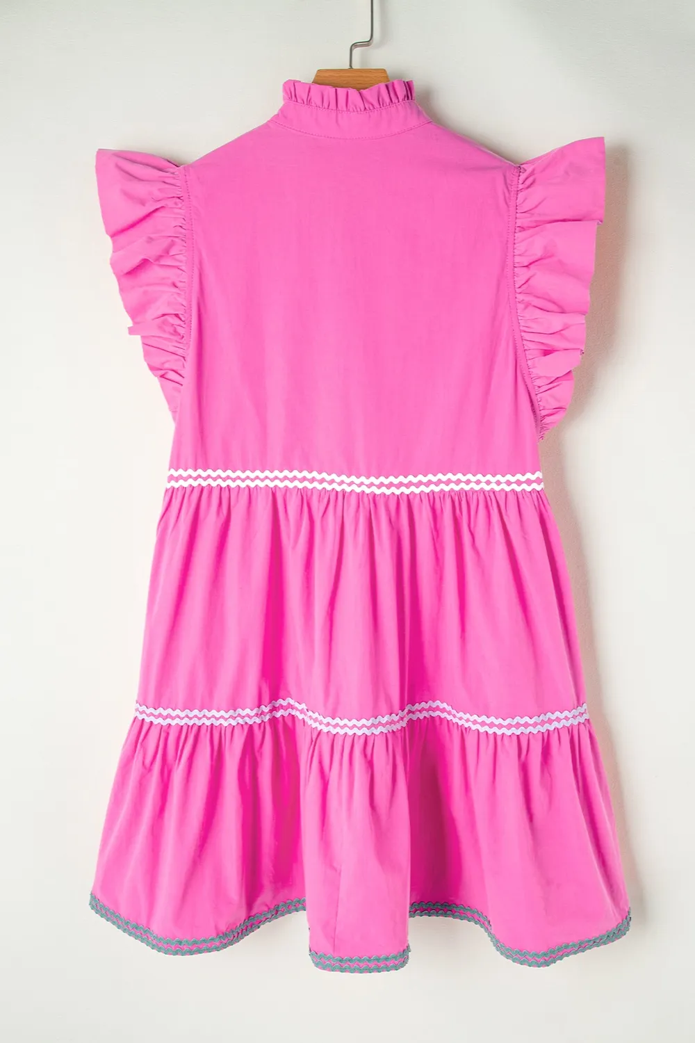 Ruffled Notched Cap Sleeve Mini Dress, image 16