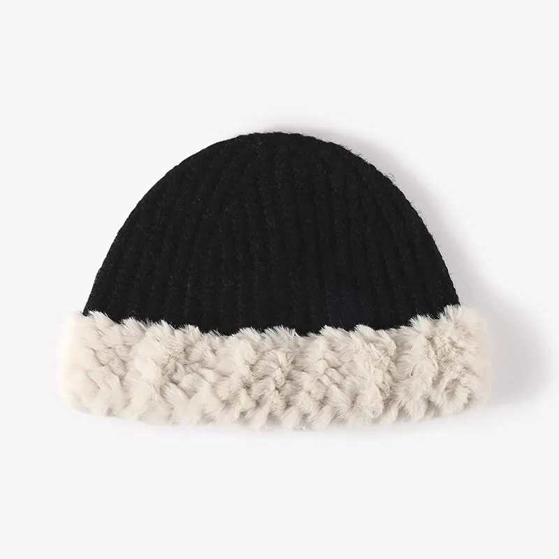 Fuzzy Hem Knit Hat, image 6