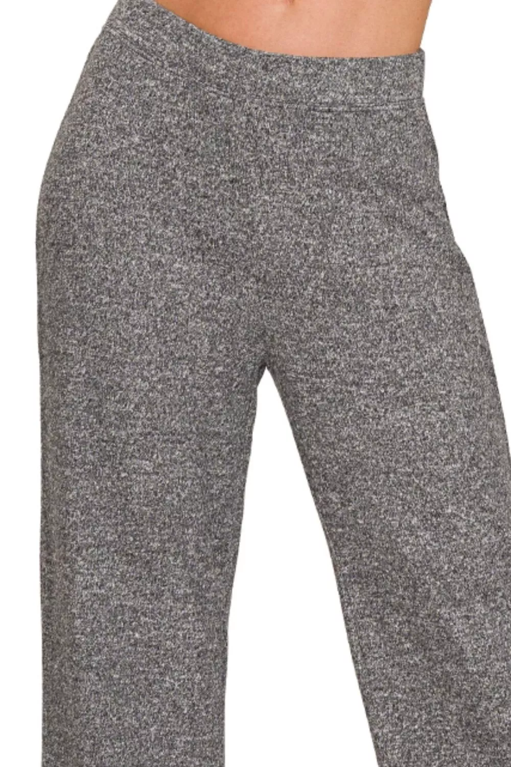 Soft Elastic Waisted Flare Pants, image 3