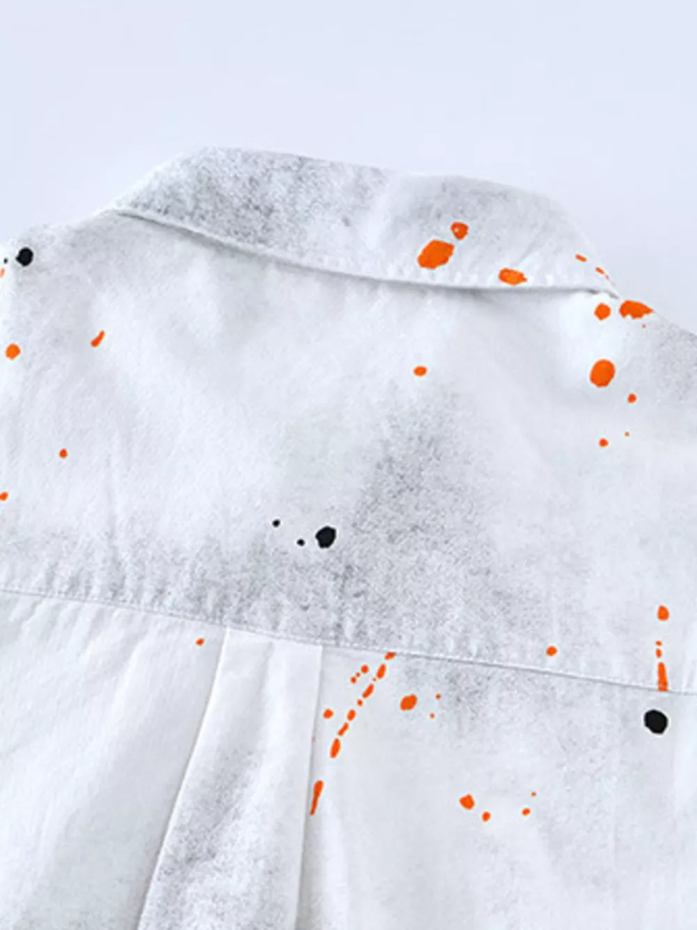 Men's Splatter Print Casual Short Sleeve Shirt, image 5