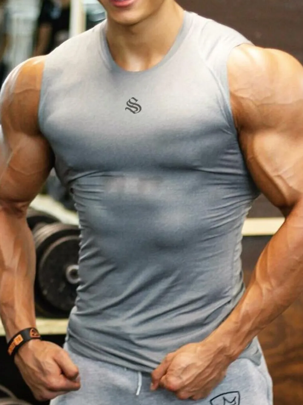 Men's Plus Size Round Neck Tank, image 5