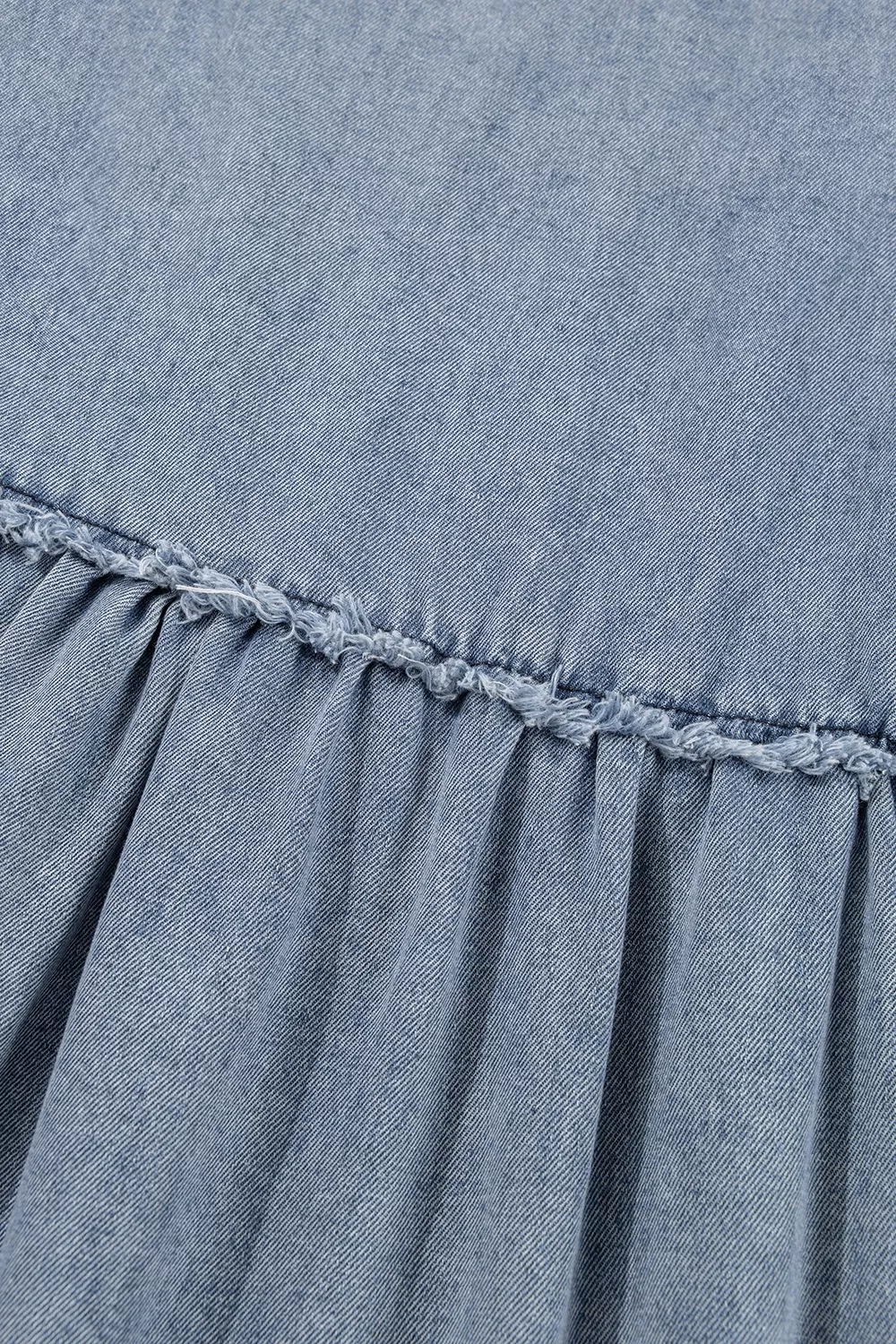 Vintage Wash Denim Dress with Pockets, image 13