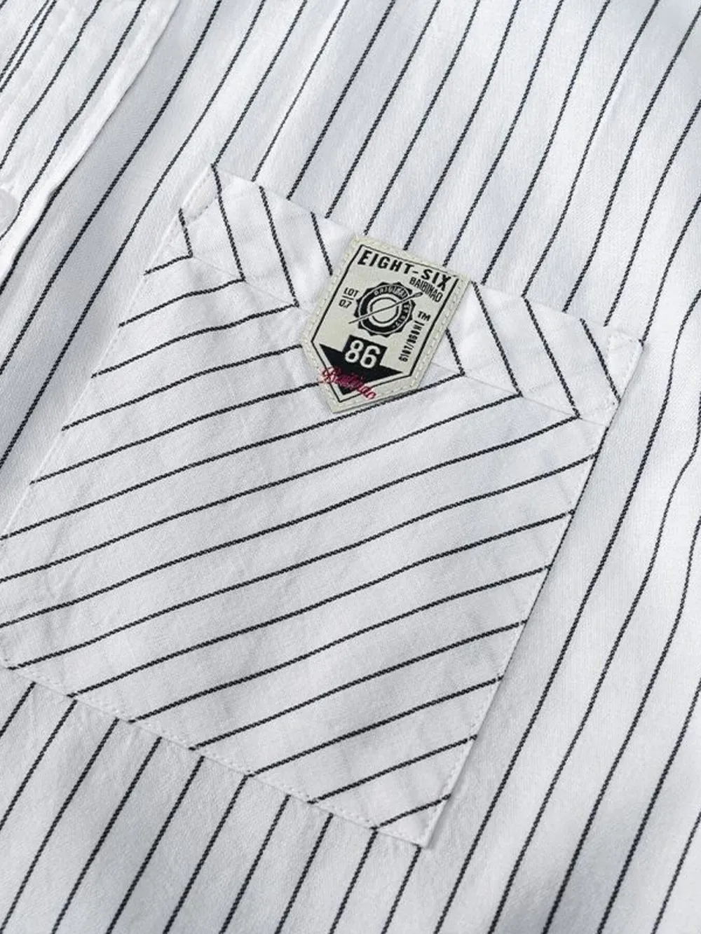 Men's Plus Size Striped Button Up Long Sleeve Shirt, image 10