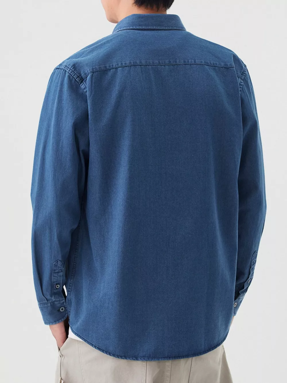 Men's Full Size Button-Down Denim Shirt Plus Size, image 5