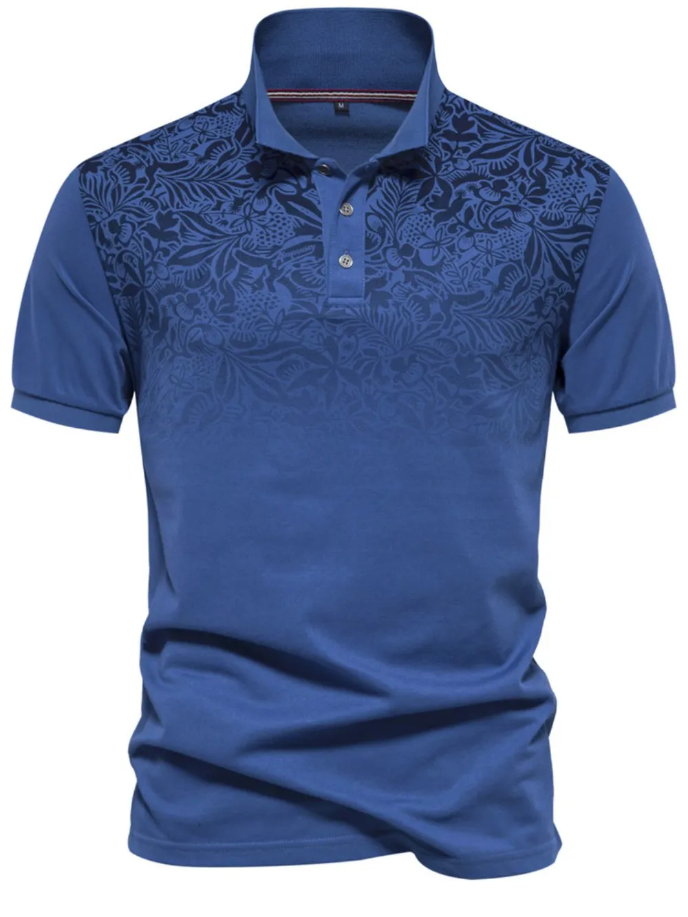 Men's Printed Collared Neck Short Sleeve Polo, image 9