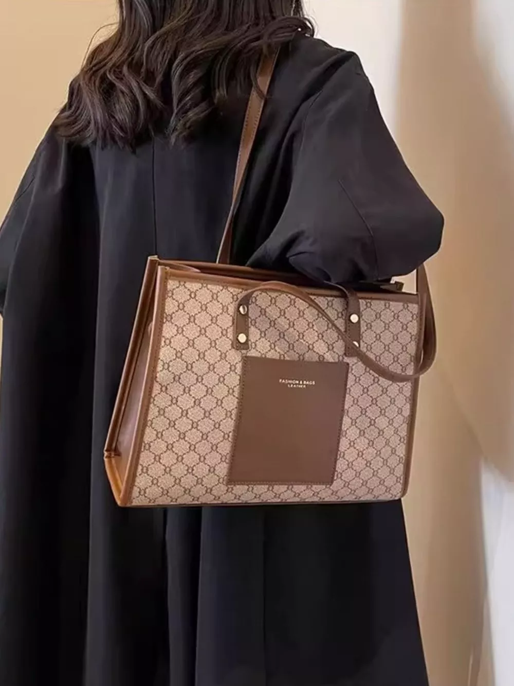 Patterned Tote Shoulder Bag, image 5