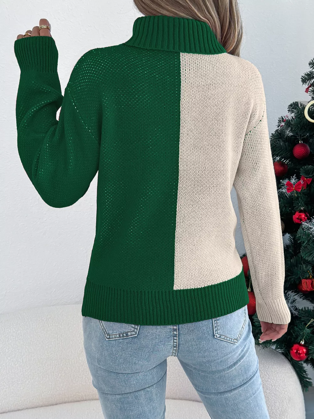 Christmas Reindeer Turtleneck Sweater, image 10