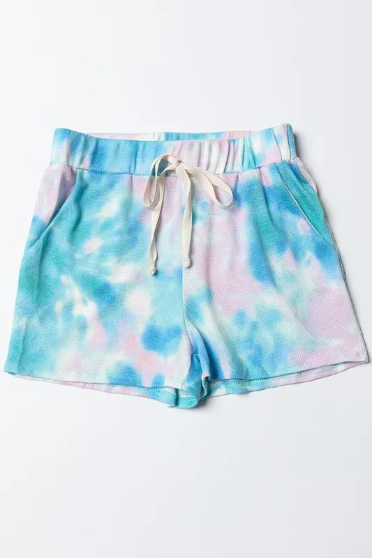 Tie Dye Print Casual Shorts with Twill, image 11