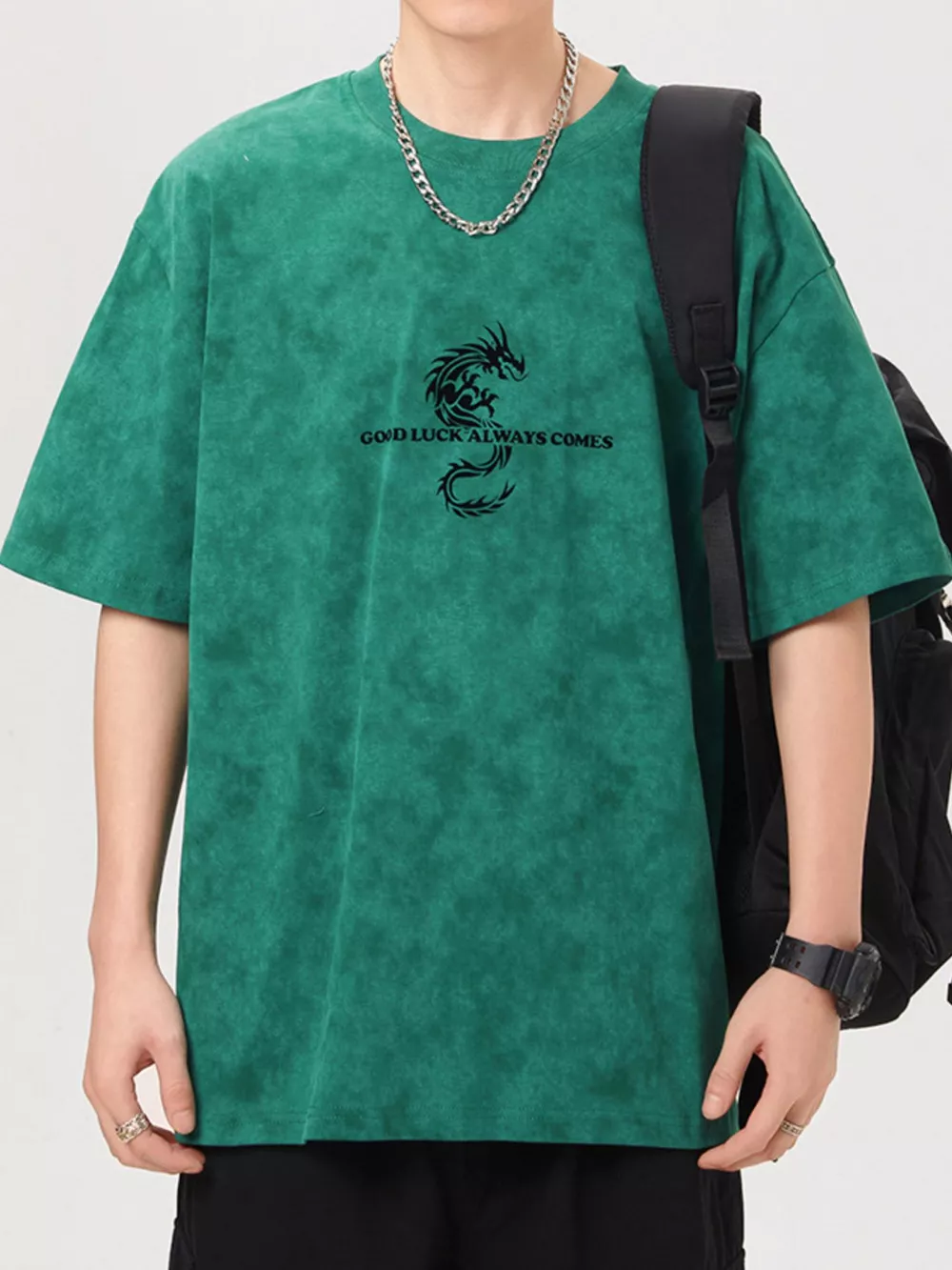 Men's Plus Size Round Neck Short Sleeve T-Shirt, image 5