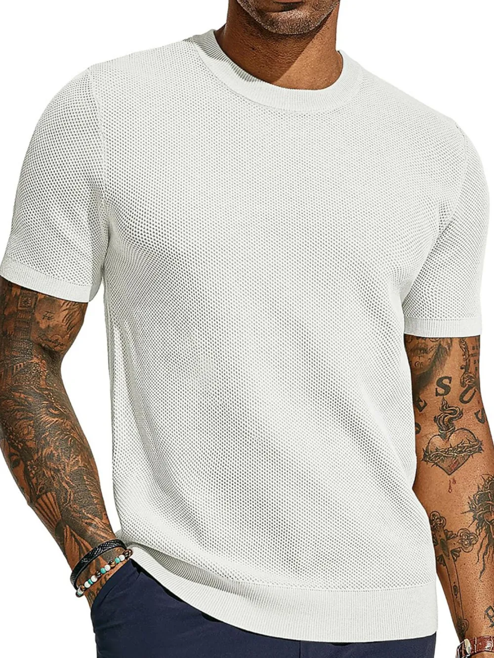 Men's Full Size Round Neck Short Sleeve T-Shirt Plus Size, image 2