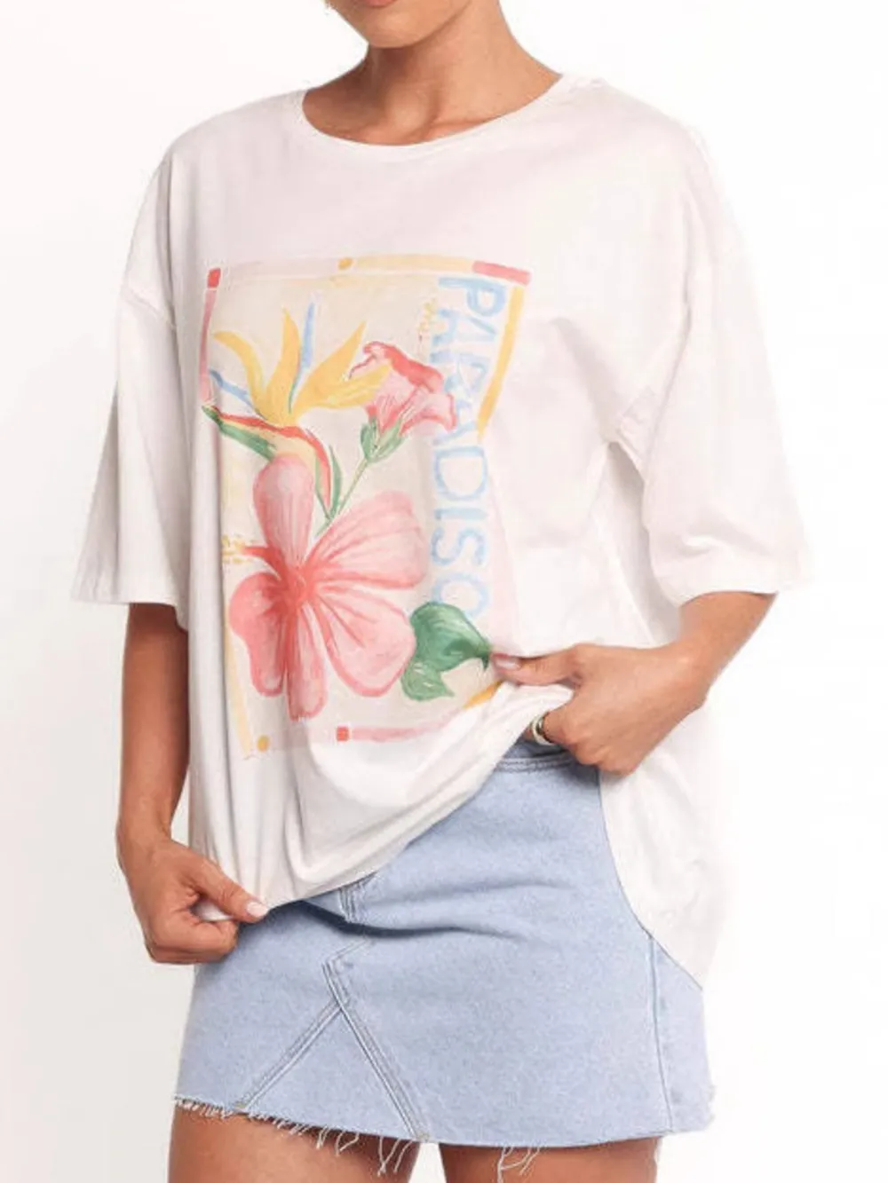 Graphic Round Neck Short Sleeve T-Shirt, image 2