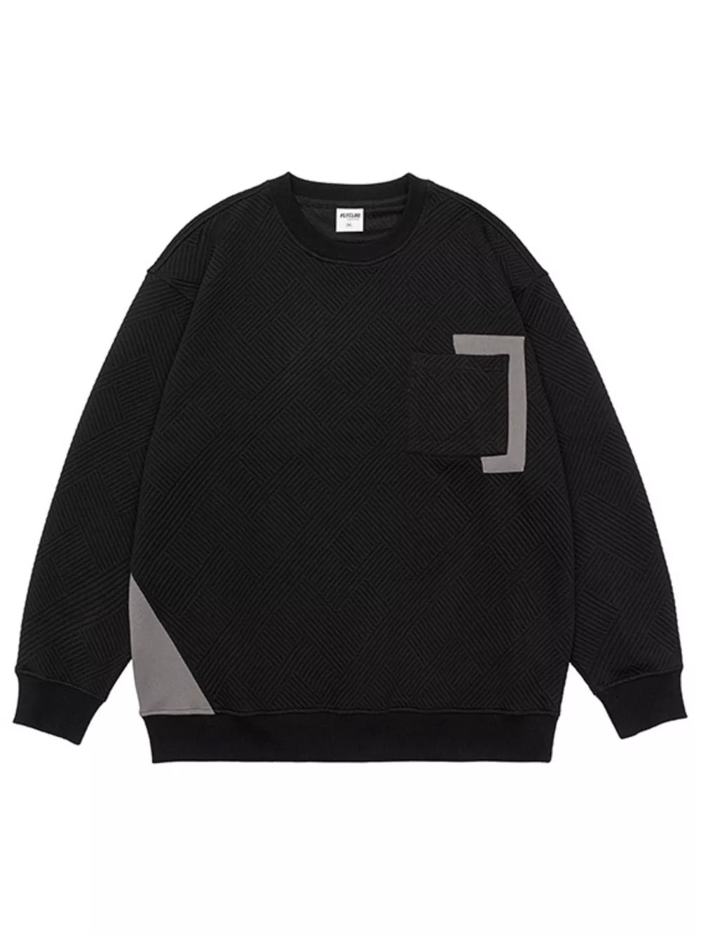 Men's Plus Size Crew Neck Sweatshirt with Pocket Detail, image 4