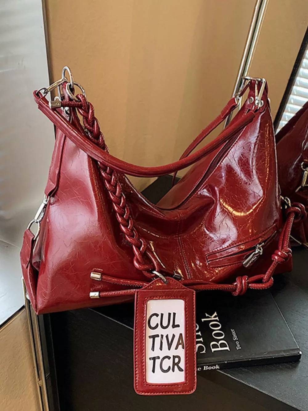 Vintage Braided Strap Shoulder Bag, image 2