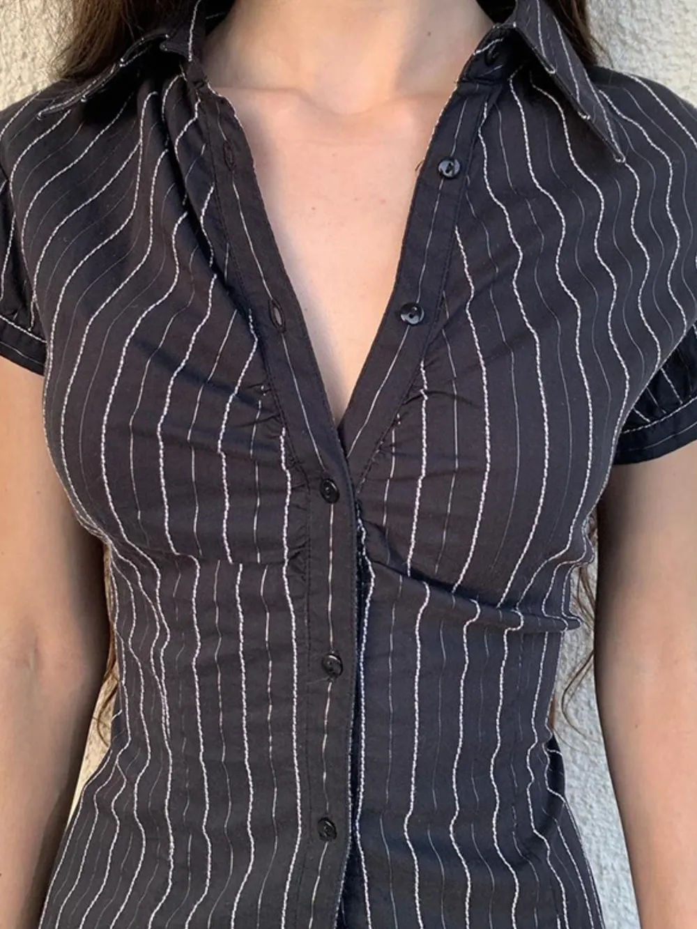 Striped Button-Down Collared Neck Shirt, image 14