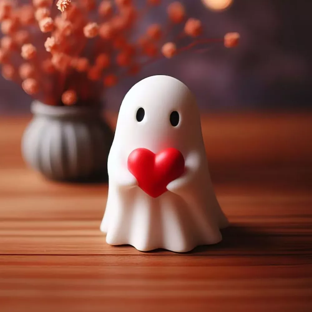 Halloween Ghost Heart Decorative Ornament