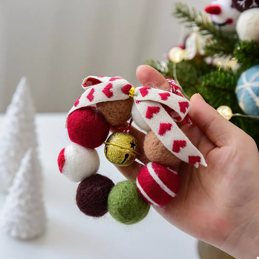 Christmas Felt Ball Garland Ornament, image 6