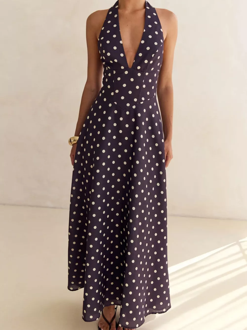 Floral Print Halter Neck Maxi Dress, image 29