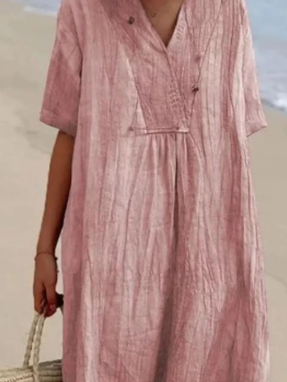 Casual Loose Short Sleeve Midi Dress, image 7