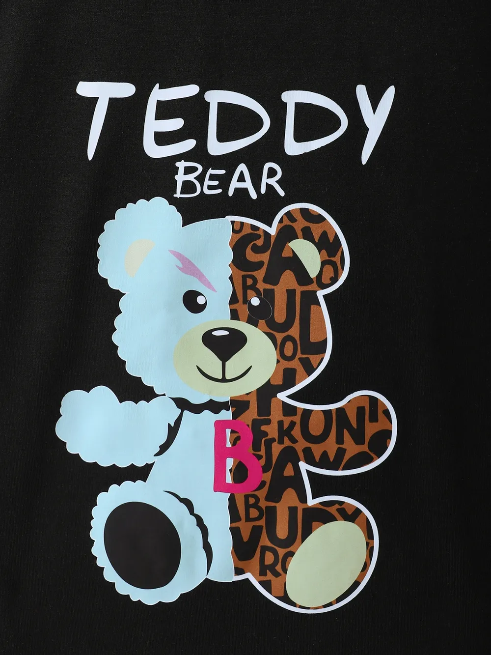 Children's Teddy Bear Round Neck Top and Pants Set, image 4