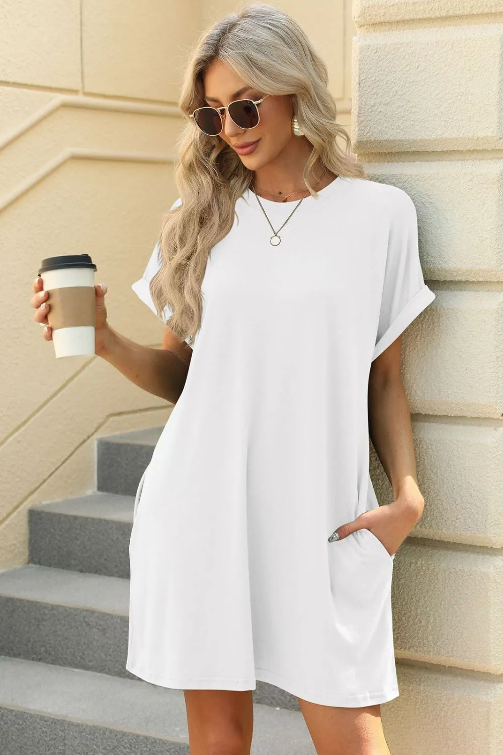 Short Sleeve Mini Dress with Pockets, image 33