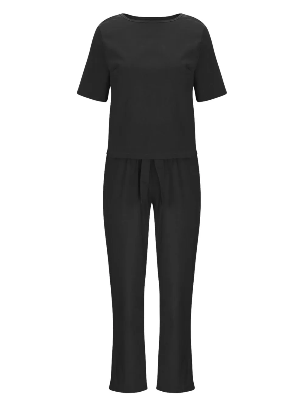 Full Size Round Neck Short Sleeve Top and Pants Set Plus Size, image 23