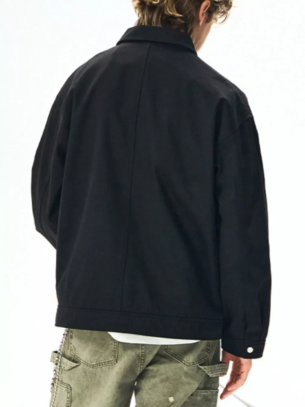Men's Plus Size Casual Snap Down Jacket, image 7