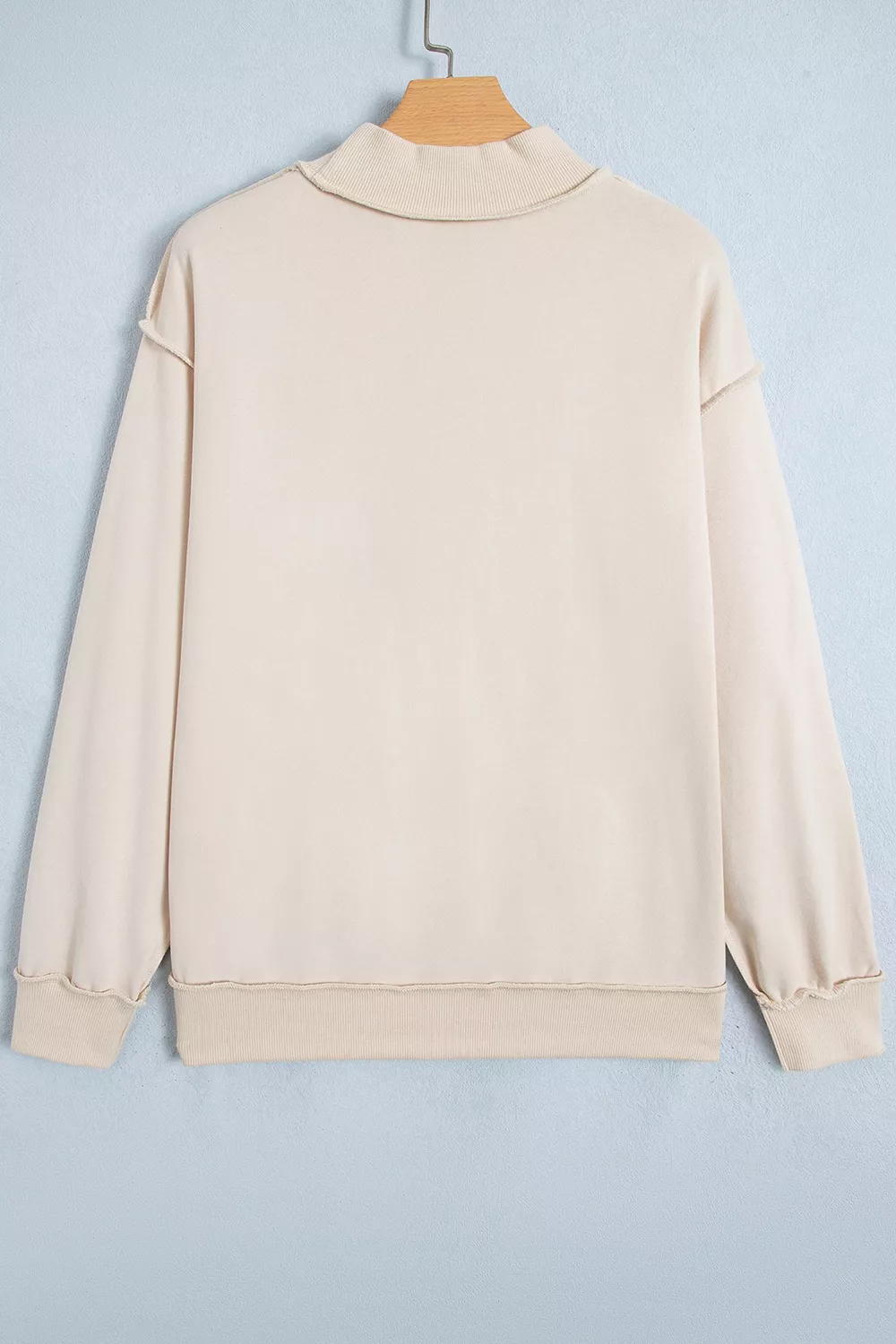 CHRIST IS KING Embroidery High Neck Baggy Sweatshirt, image 4