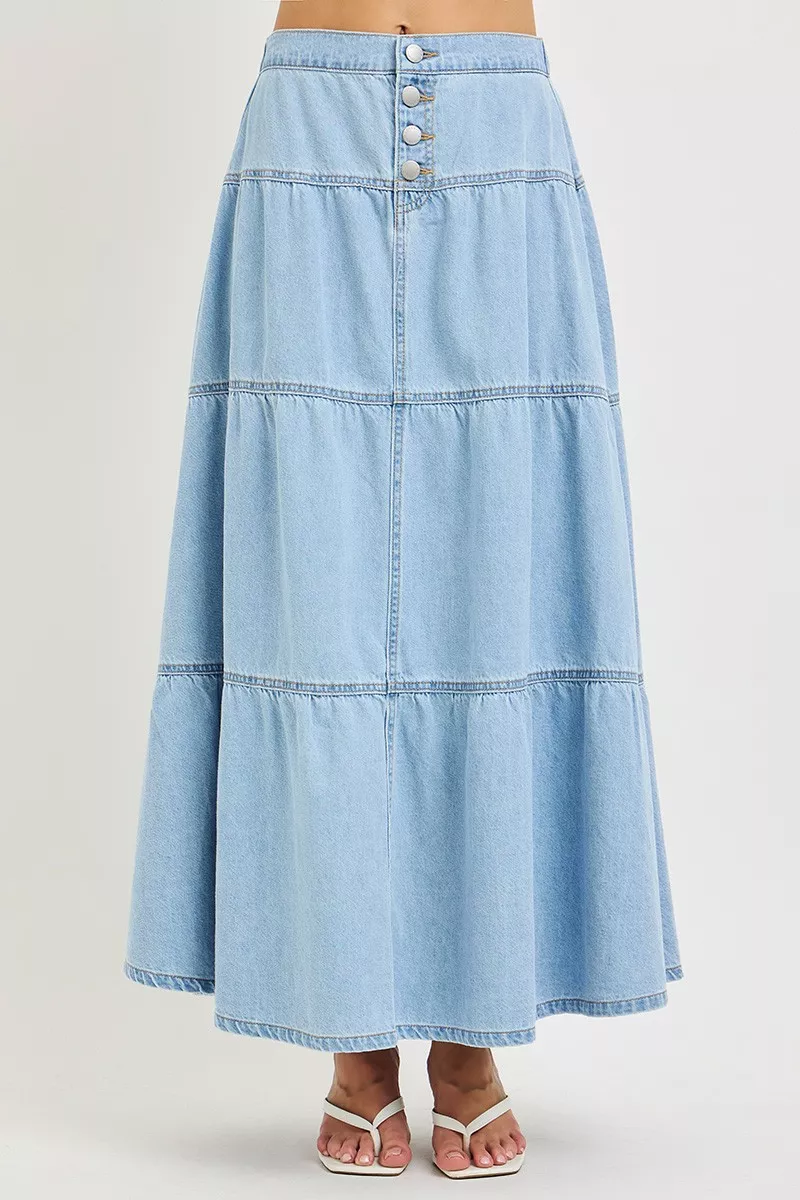 High Rise Ruffle Long Skirts, image 3