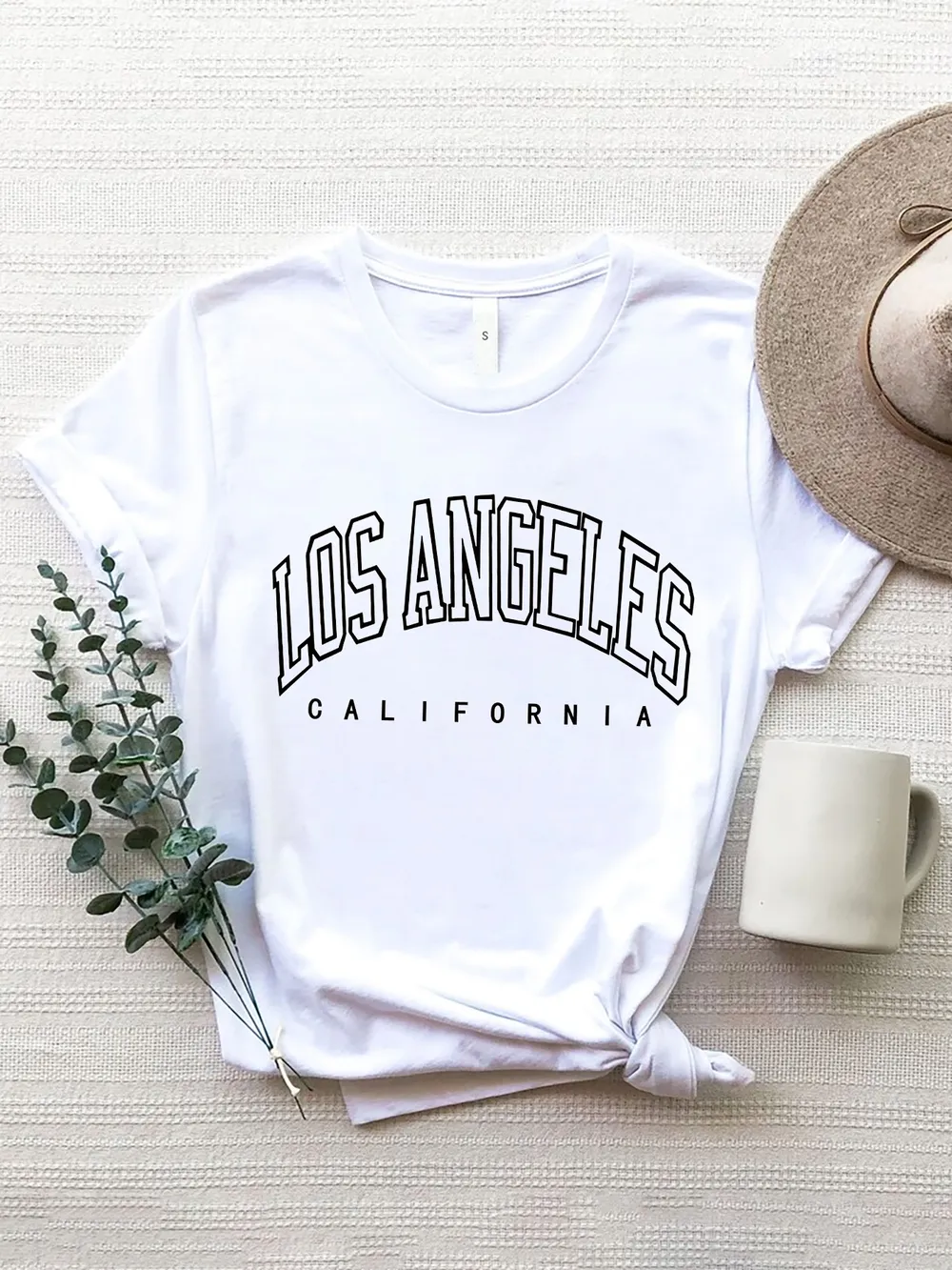 LOS ANGELES CALIFORNIA Round Neck T-Shirt, image 22