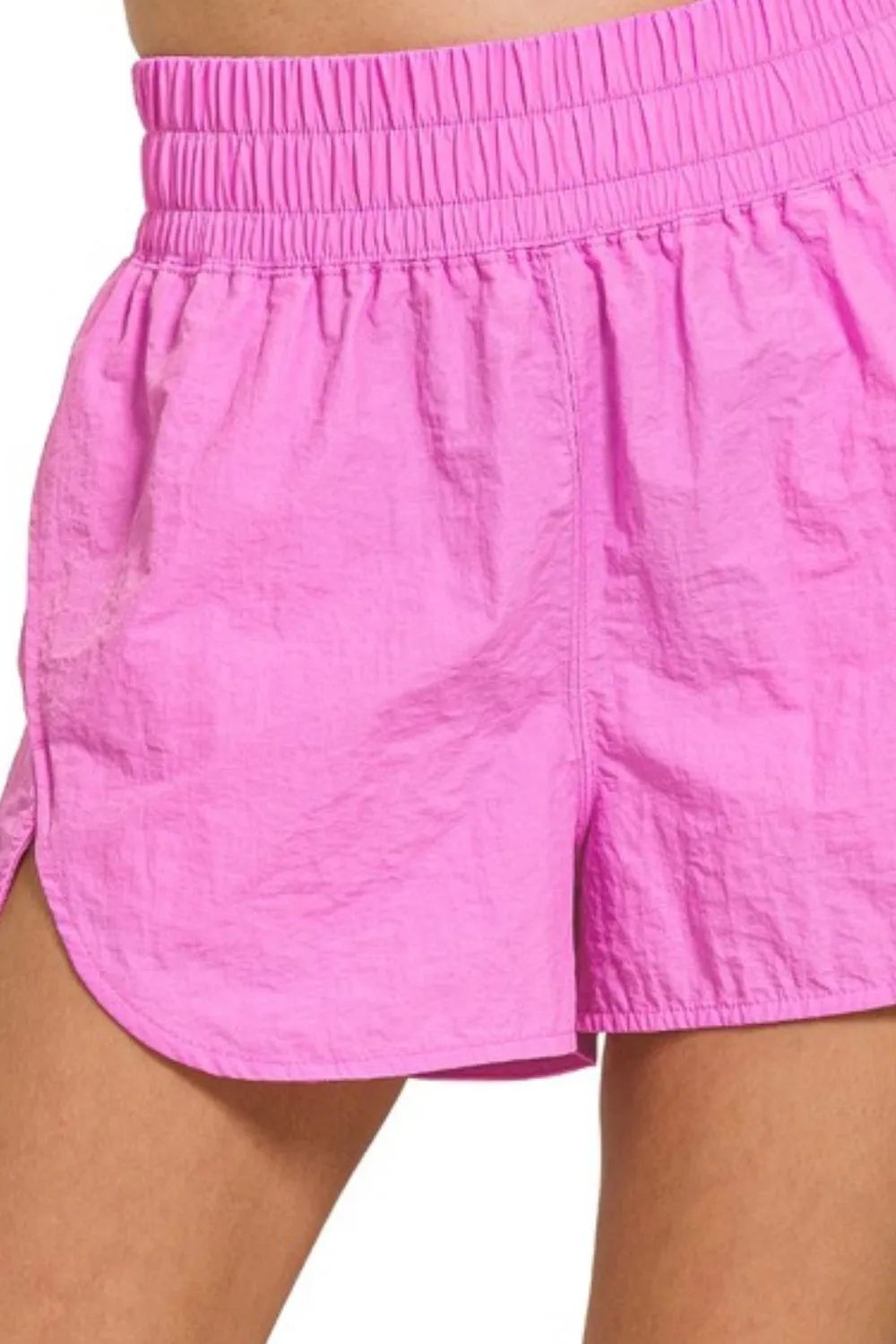 Windbreaker Smocked Waistband Running Shorts, image 2
