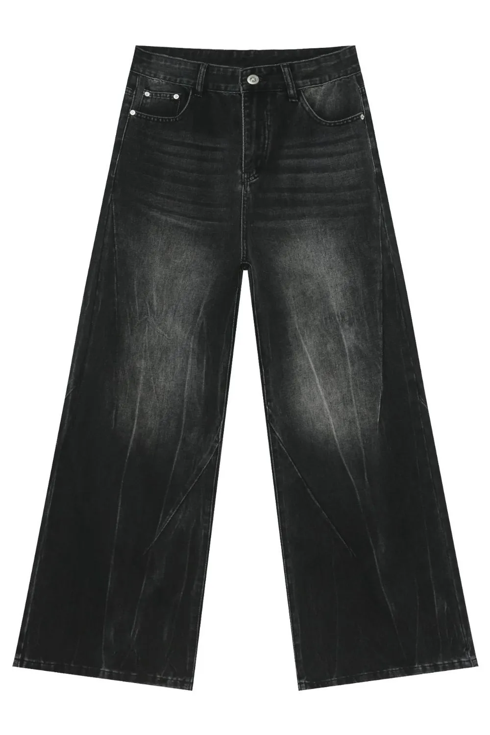 Men's Wide Leg Jeans with Pockets, image 6