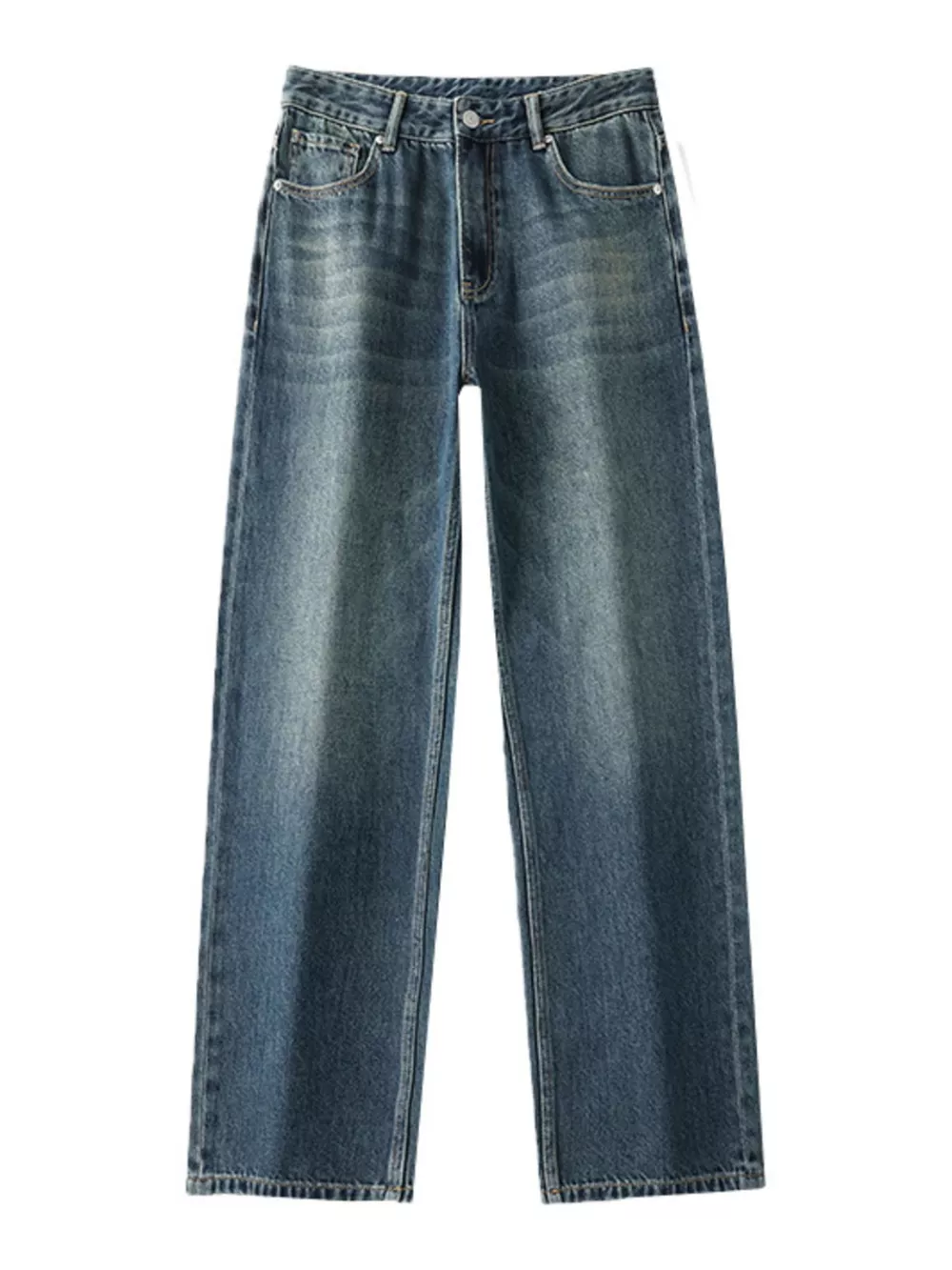 Men's Vintage Wash Wide Leg Jeans, image 6