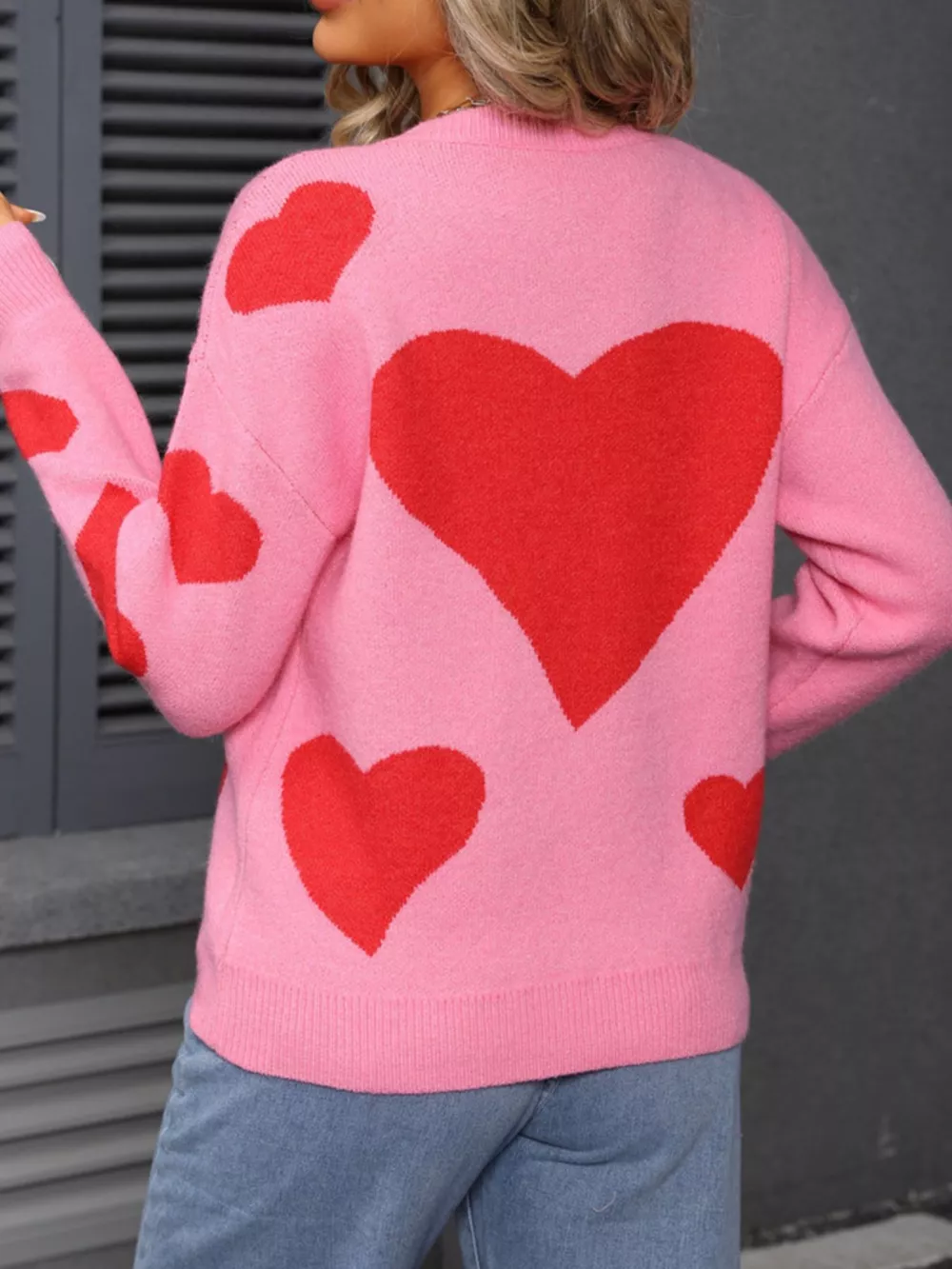 Valentine's Day Heart Crew Neck Sweater, image 12