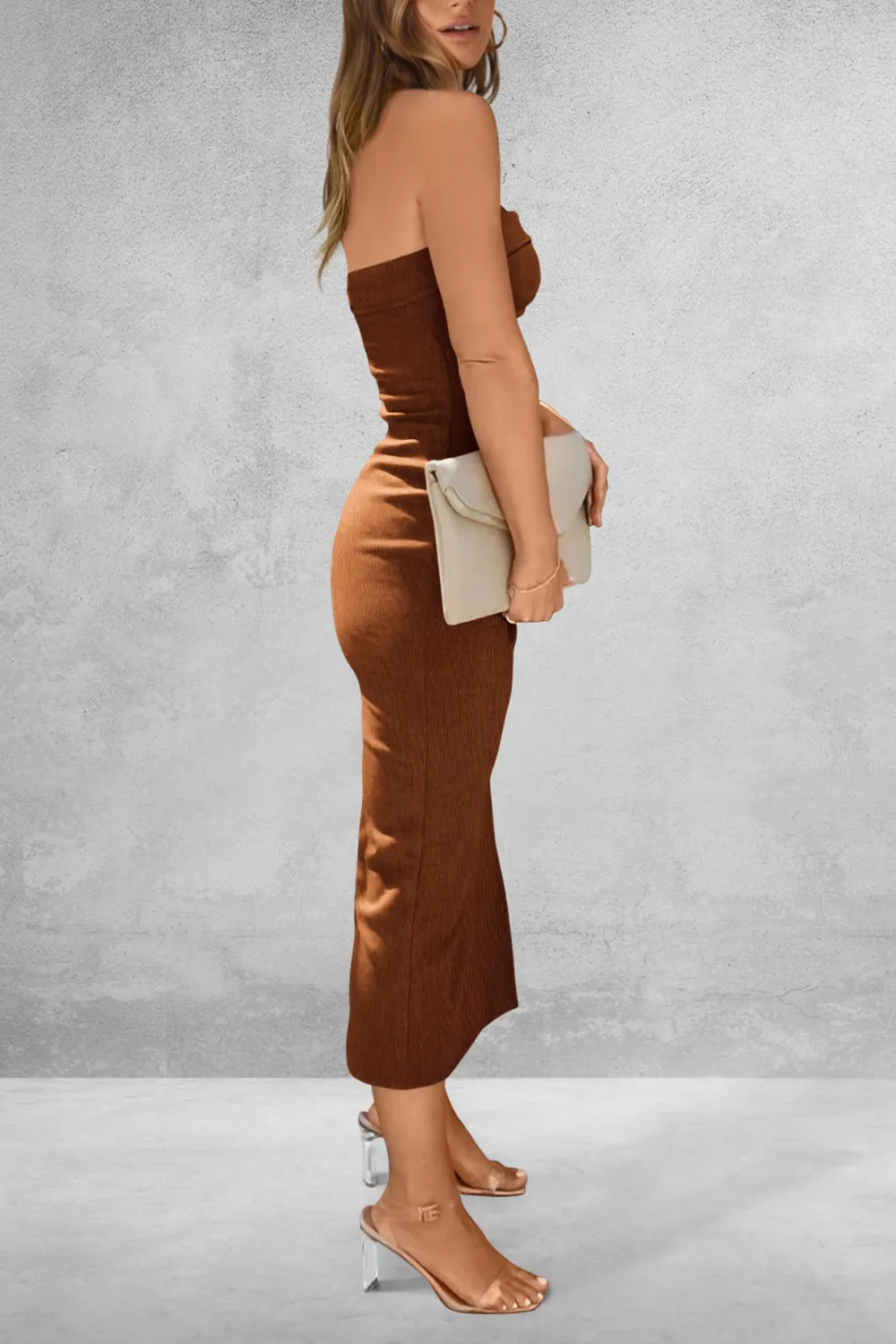 Slit Tube Midi Dress, image 5