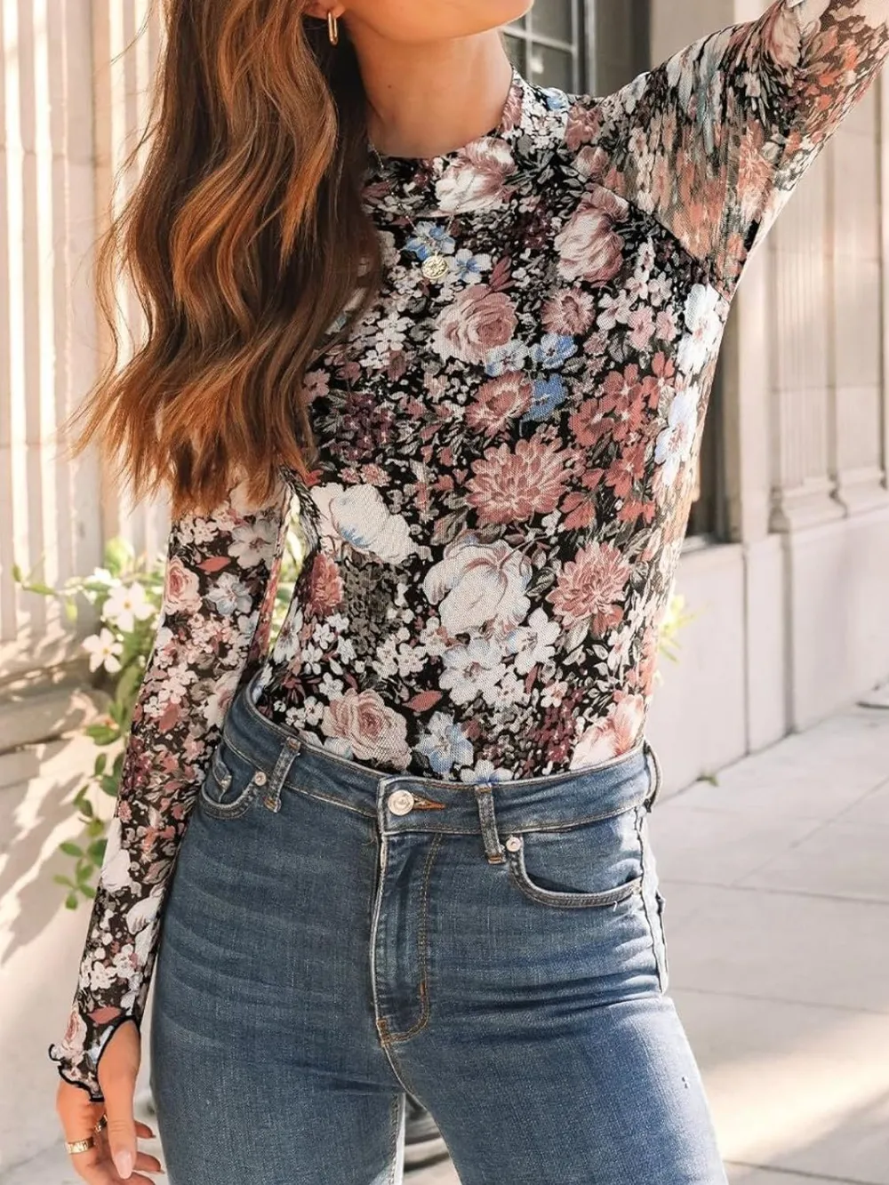 Mock Neck Long Sleeve Top, image 14