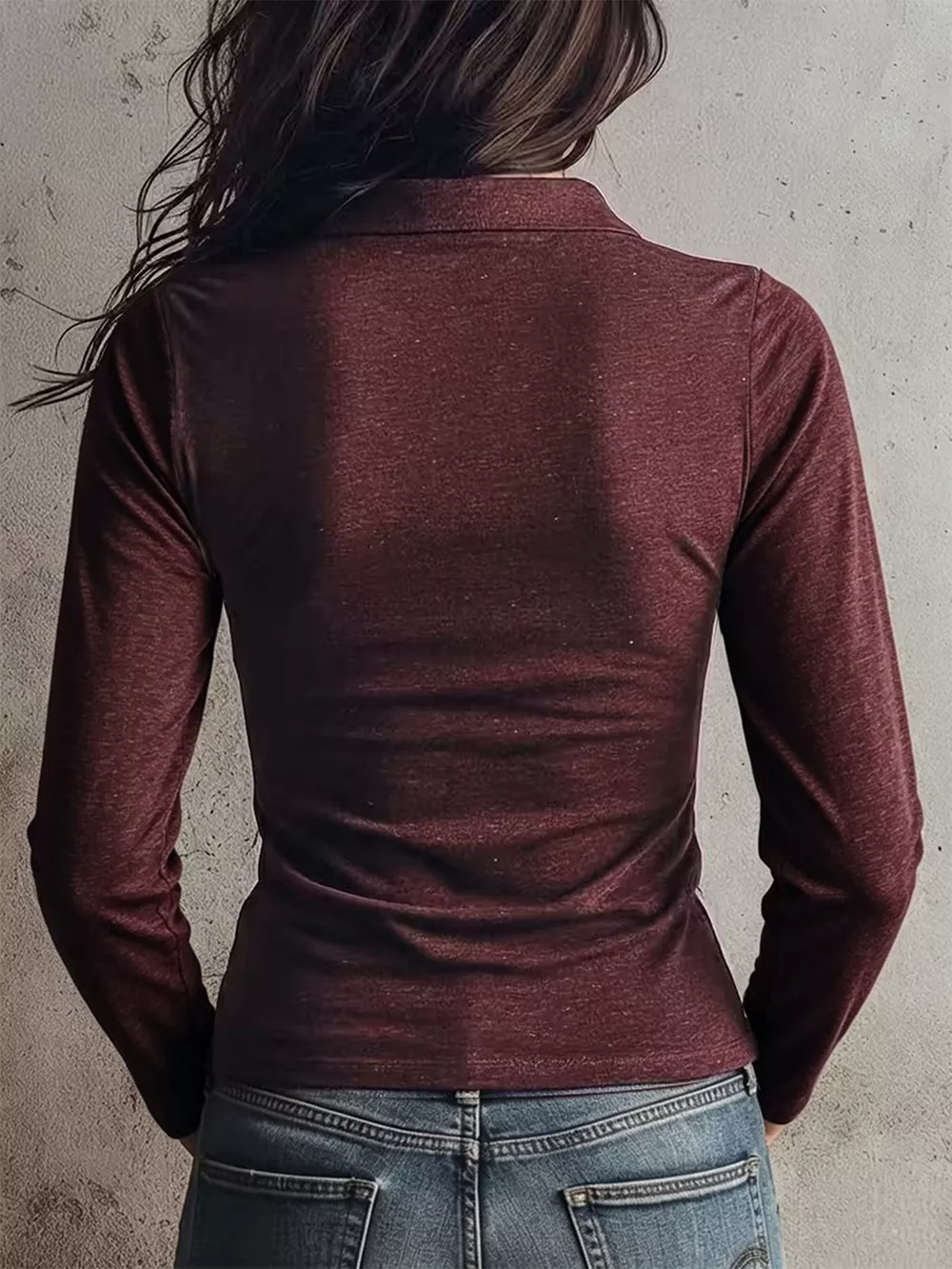 Slim Fit Long Sleeve Quarter-Zip T-Shirt, image 8
