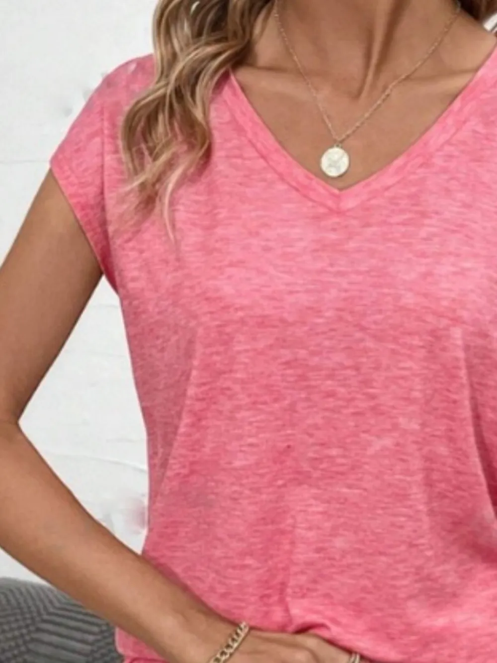 V-Neck Short Sleeve T-Shirt, image 15