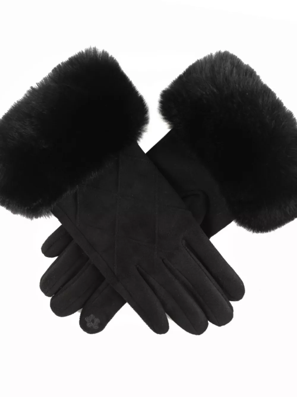 Fur Cuff Suede Gloves, image 9