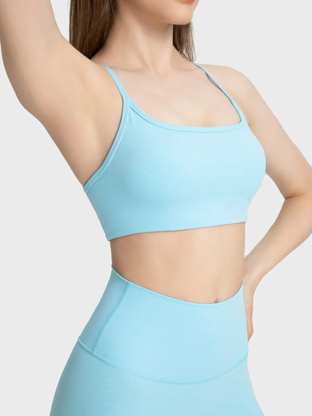Crisscross Back Scoop Neck Active Cami with Detachable Chest Pads, image 34
